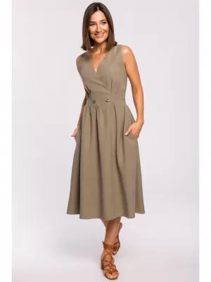 Kleid STYLOVE S224 KHAKI