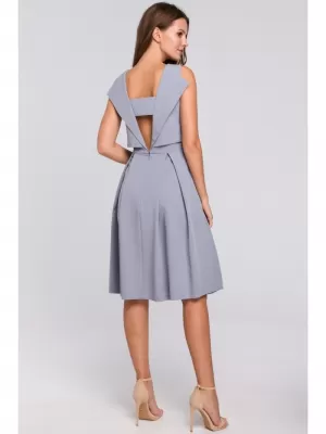 Kleid MAKOVER K005 TAUBENGRAU