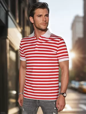 Herren t -Shirt mit einem Kragen DSTREET PX0643 WEIß