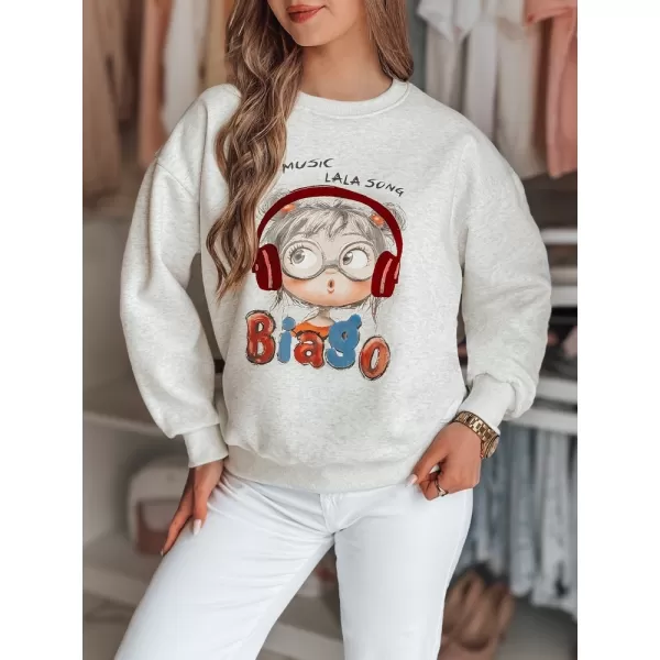  Damen Sweatshirt DSTREET LALA VIBE BY1503 HELLGRAU 