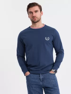 Hemd OMBRE OM-LSCL-0128 DUNKELBLAU