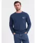 Hemd OMBRE OM-LSCL-0128 DUNKELBLAU