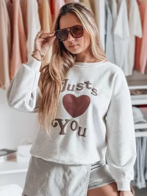 Damen Sweatshirt DSTREET FEELME BY1475 HELLGRAU