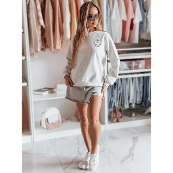  Damen Sweatshirt DSTREET CHERSOFT BY1402 HELLGRAU 