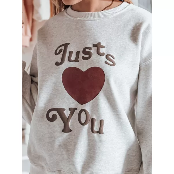  Damen Sweatshirt DSTREET FEELME BY1475 HELLGRAU 