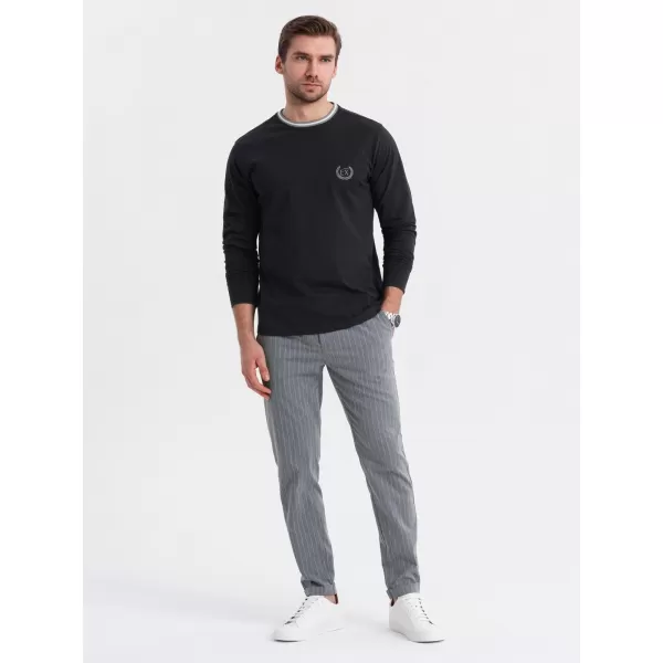  Hemd OMBRE OM-LSCL-0128 SCHWARZ 