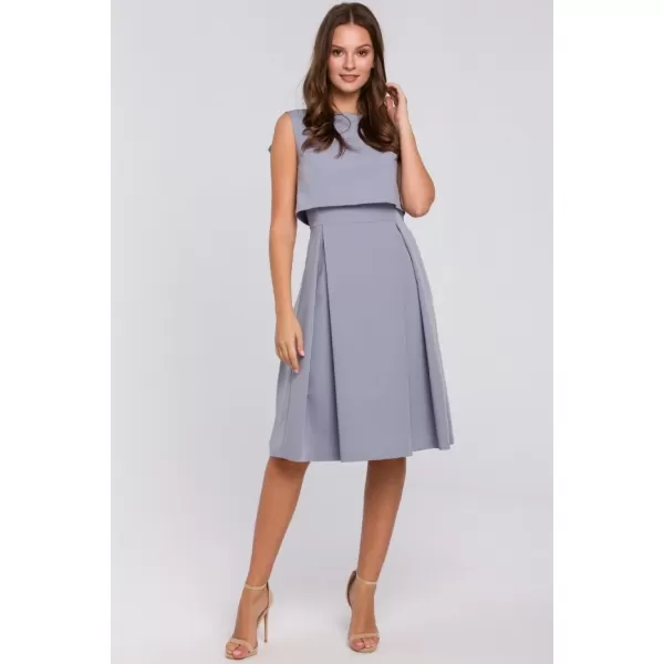  Kleid MAKOVER K005 TAUBENGRAU 