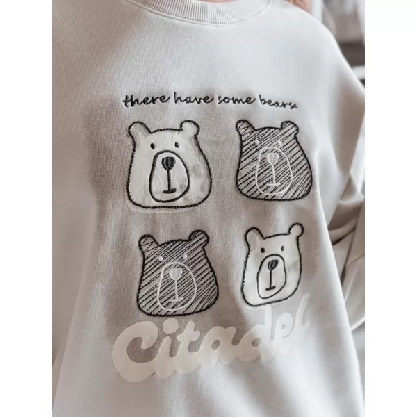  Damen Sweatshirt DSTREET MISOBEARS BY1436 HELLGRAU 