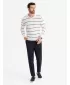 Herren t -Shirt mit einem Kragen OMBRE OM-POLS-0146 WEIß UND DUNKELBLAU
