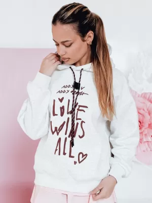 Damen Sweatshirt DSTREET LOVEWILL BY1468 HELLGRAU