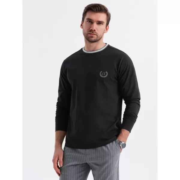  Hemd OMBRE OM-LSCL-0128 SCHWARZ 