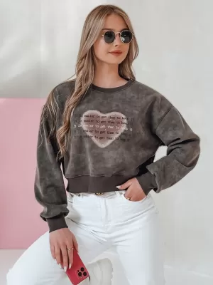 Damen Sweatshirt DSTREET DESSER BY1464 DUNKELGRAU