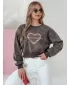 Damen Sweatshirt DSTREET DESSER BY1464 DUNKELGRAU