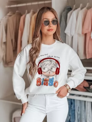Damen Sweatshirt DSTREET LALA VIBE BY1504 WEIß