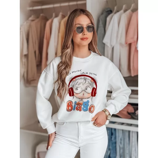  Damen Sweatshirt DSTREET LALA VIBE BY1504 WEIß 