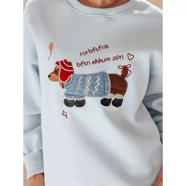 Damen Sweatshirt DSTREET DOGSWEETY BY1479 BLAU 