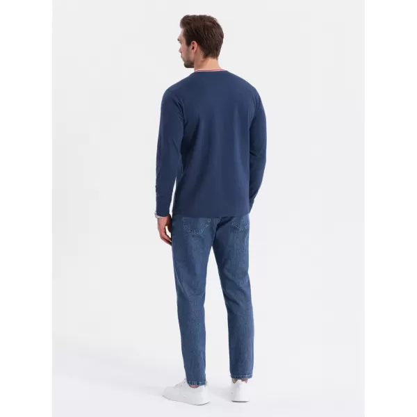  Hemd OMBRE OM-LSCL-0128 DUNKELBLAU 