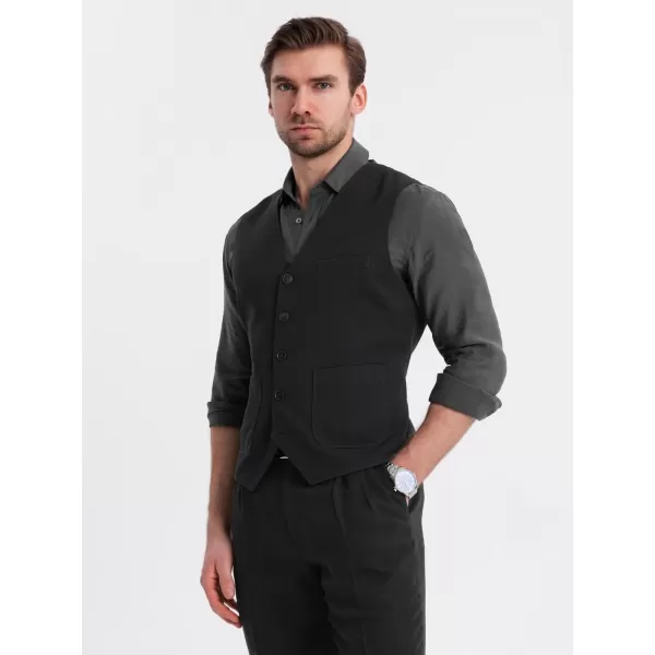  Weste OMBRE OM-BLZV-0146 SCHWARZ 