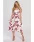 Kleid MAKOVER K098 WEIß/ROSA