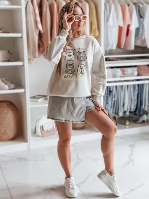 Damen Sweatshirt DSTREET MISOBEARS BY1436 HELLGRAU