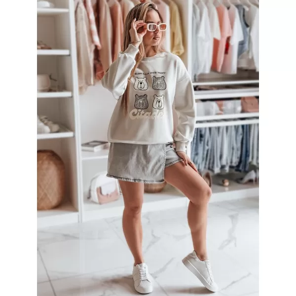  Damen Sweatshirt DSTREET MISOBEARS BY1436 HELLGRAU 