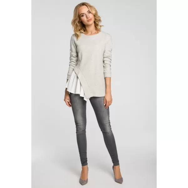  Damenbluse MOE M333 HELLGRAU 