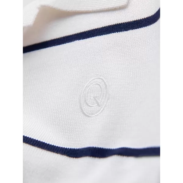  Herren t -Shirt mit einem Kragen OMBRE OM-POLS-0146 WEIß UND DUNKELBLAU 