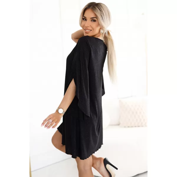  Kleid NUMOCO LIVIA 597-1 SCHWARZ MIT GLITZER 