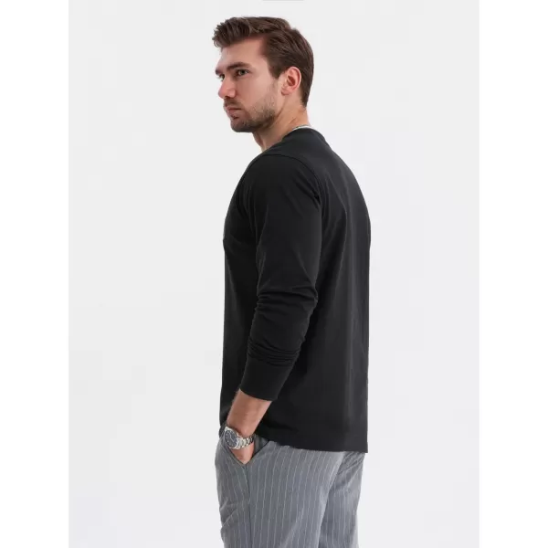  Hemd OMBRE OM-LSCL-0128 SCHWARZ 