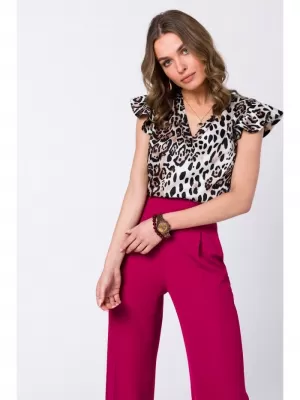 Damenbluse STYLOVE S344 WEIßES MUSTER