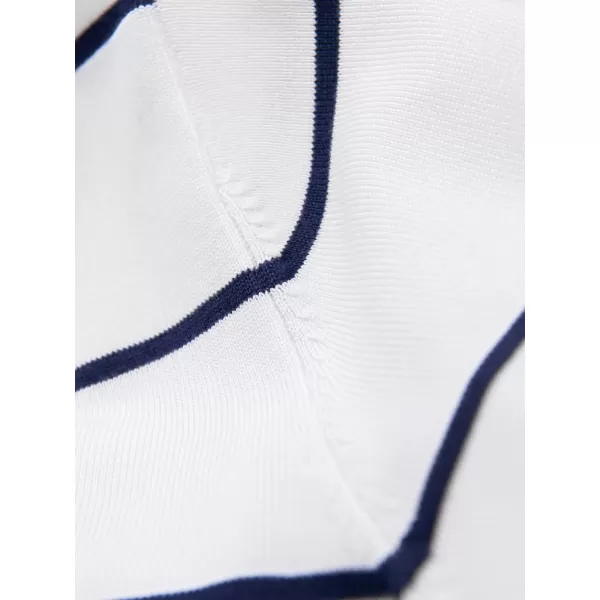  Herren t -Shirt mit einem Kragen OMBRE OM-POLS-0146 WEIß UND DUNKELBLAU 