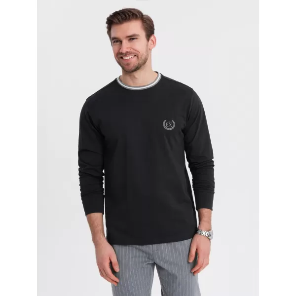  Hemd OMBRE OM-LSCL-0128 SCHWARZ 
