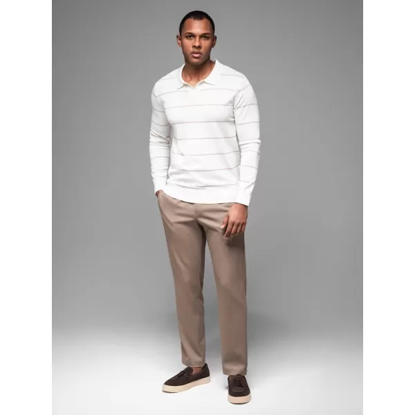  Herren t -Shirt mit einem Kragen OMBRE OM-POLS-0146 WEIß UND BEIGE 