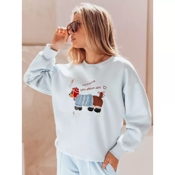  Damen Sweatshirt DSTREET DOGSWEETY BY1479 BLAU 
