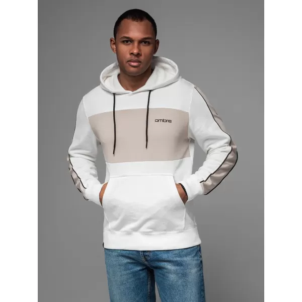  Herren Sweatshirt OMBRE OM-SSNZ-0225 WEIß 