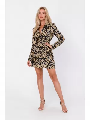 Kleid MOE M750 SCHWARZ/BRAUN