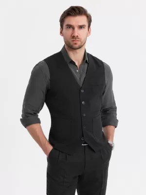 Weste OMBRE OM-BLZV-0146 SCHWARZ