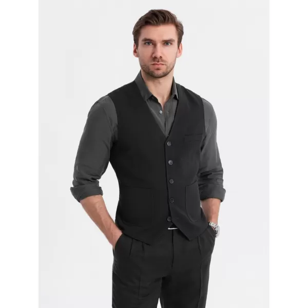  Weste OMBRE OM-BLZV-0146 SCHWARZ 