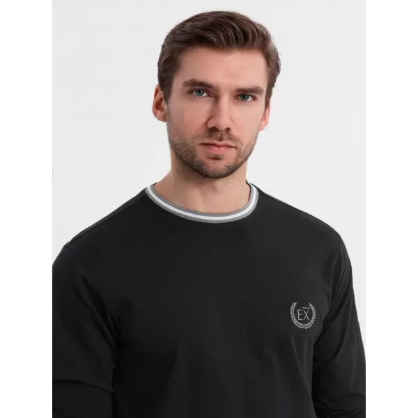  Hemd OMBRE OM-LSCL-0128 SCHWARZ 