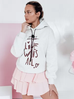 Damen Sweatshirt DSTREET LOVEWILL BY1468 HELLGRAU
