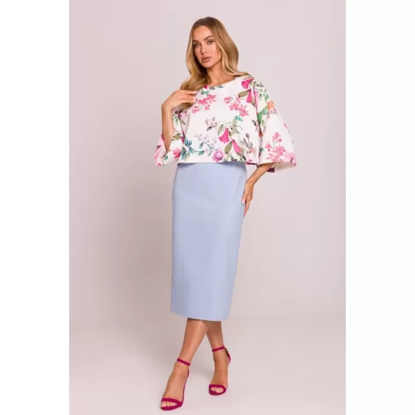  Damen-Sweatshirt MOE M844 WEIßES MUSTER 