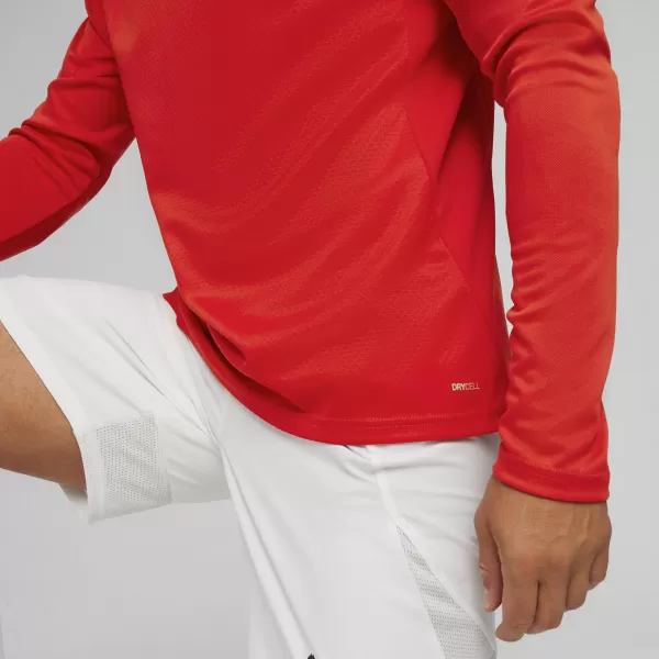  Herren-T-Shirt PUMA TEAMFINAL TRAINING 1/4 ZIP T 658551_01 PUMA ROT/PUMA SILBER 