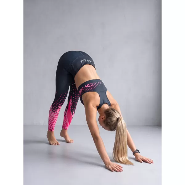  Frauen -Leggings Premium ALTISPORT VOJ/ALW109LEG01 ROSA SCHWARZ 