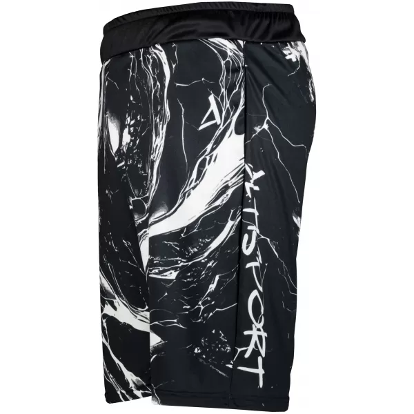  Die funktionalen Shorts von Männern Premium ALTISPORT VOJ/ALM071KRA01 SCHWARZ UND WEIß 