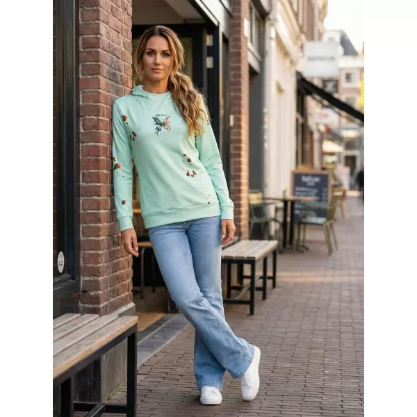  Funktionaler Sweatshirt -Prämie von Frauen ALTISPORT VOJ/ALW077MI01 GRÜN -ORANGE 