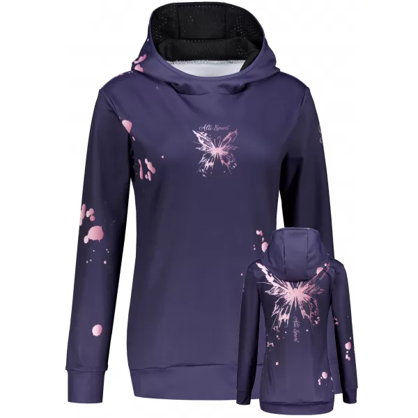  Funktionaler Sweatshirt -Prämie von Frauen ALTISPORT VOJ/ALW077MI01 DUNKELVIOLETT/ROSA 