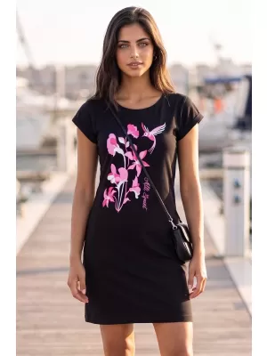 Kleid ALTISPORT ALW191178 SCHWARZ -PINK