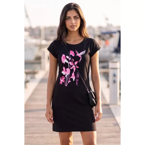  Kleid ALTISPORT ALW191178 SCHWARZ -PINK 