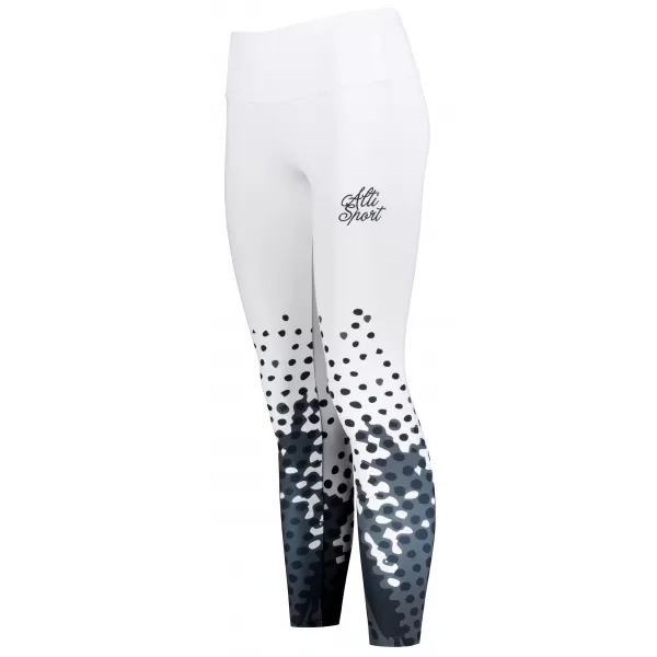  Frauen -Leggings Premium ALTISPORT VOJ/ALW109LEG01 WEIß -UND -SCHWARZ 