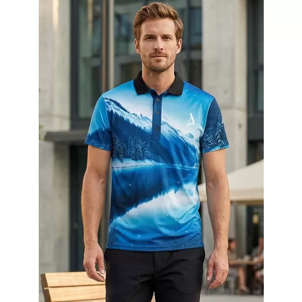  Herrenfunktional T -Shirt mit Premium -Kragen ALTISPORT VOJ/ALM103TR05 SCHNEE 